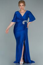 LOUELLA PLUS SIZE DRESS BY AMINA MURR SAX BLUE