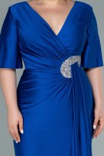LOUELLA PLUS SIZE DRESS BY AMINA MURR SAX BLUE - Image 3