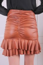 SKIRT WITH RUSHING BROWN - Image 3