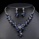 NECKLACE EARRINGS SET BLUE