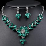 NECKLACE EARRINGS SET GREEN