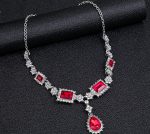 NECKLACE EARRINGS SET RED - Image 2