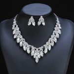 NECKLACE EARRINGS SET CLEAR