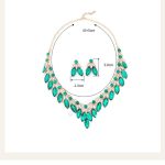 NECKLACE EARRINGS SET PINK - Image 2