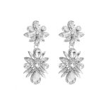 GLASS CRYSTAL EARRINGS CLEAR