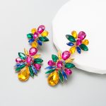 GLASS CRYSTAL EARRINGS MULTI - Image 2