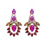 GLASS CRYSTAL EARRINGS RED