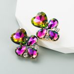 CRYSTAL EARRINGS PINK