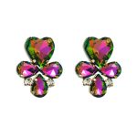 CRYSTAL EARRINGS PINK - Image 3