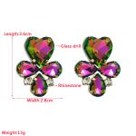 CRYSTAL EARRINGS PINK - Image 4