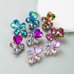 CRYSTAL EARRINGS PINK - Image 5