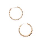 CRYSTAL BIG HOOP EARRINGS - Image 4
