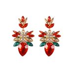 CRYSTAL STATEMENT EARRINGS RED