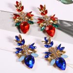 CRYSTAL STATEMENT EARRINGS RED - Image 2