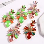 CRYSTAL STATEMENT EARRINGS RED - Image 5
