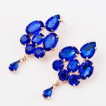 GLASS CRYSTAL EARRINGS BLUE