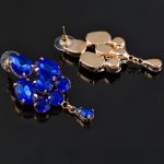 GLASS CRYSTAL EARRINGS BLUE - Image 2