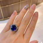 CUBIN ZIRCON ADJUSTABLE SIZE RING BLUE - Image 3