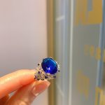 CUBIN ZIRCON ADJUSTABLE SIZE RING BLUE - Image 4