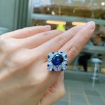 CUBIC ZIRCON RING BLUE