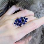 AMETHYST STATEMENT FLOWER ADJUSTABLE SIZE RING