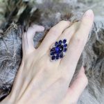 AMETHYST STATEMENT FLOWER ADJUSTABLE SIZE RING - Image 2