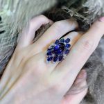 AMETHYST STATEMENT FLOWER ADJUSTABLE SIZE RING - Image 5