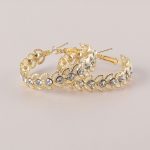LEAF SHAPE HOOP EARRINGS