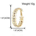 LEAF SHAPE HOOP EARRINGS - Image 4