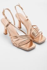 8CM HEELED CHAMPAIGN GOLD HEELS