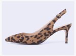 KITTEN HEEL SLINGBACK PUMPS LEOPARD PRINT - Image 2