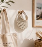 STRAW VISOR HAT BEIGE - Image 2
