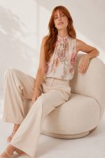CHIFFON FLORAL TOP WHITE - Image 2