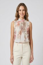 CHIFFON FLORAL TOP WHITE - Image 3