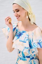 FLORAL TOP ΜΕ ΒΟΛΑΝ ΚΑΙ ΕΞΩ ΩΜΟΥΣ - Image 2