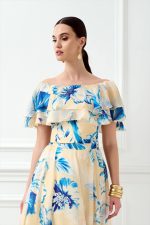 FLORAL TOP ΜΕ ΒΟΛΑΝ ΚΑΙ ΕΞΩ ΩΜΟΥΣ - Image 3