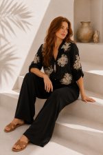 WIDE LEG TROUSERS BLACK - Image 3