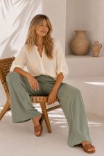 WIDE LEG TROUSERS GREEN - Image 2
