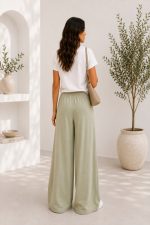 WIDE LEG TROUSERS GREEN - Image 3