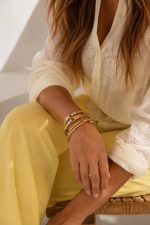 WIDE LEG TROUSERS YELLOW - Image 4