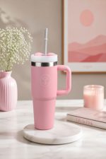 STAINLESS STEEL TUMBLER 480ML PINK