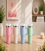 STAINLESS STEEL TUMBLER 480ML PINK - Image 2