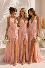 HALTER LACE DRESS PINK - Image 3