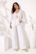 BOHO SHIRT WITH LACE WHITE - Image 2