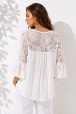 BOHO SHIRT WITH LACE WHITE - Image 3