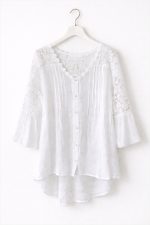 BOHO SHIRT WITH LACE WHITE - Image 4