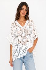 SUMMER COTTON KNIT TOP WHITE