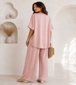 TWO PIECE SET TOP  TROUSERS PINK - Image 3