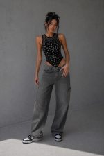 BODYSUIT WITH SILVER STUDS