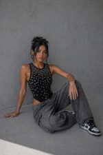 BODYSUIT WITH SILVER STUDS - Image 2